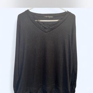 Black V-Neck Blouse